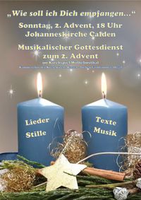 Plakat Einladung 2. Advent, 18:00 Uhr, Johannes-Kirche Calden
